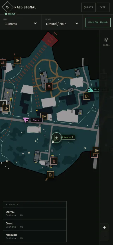 Raid Signal encrypted squad companion on a phone